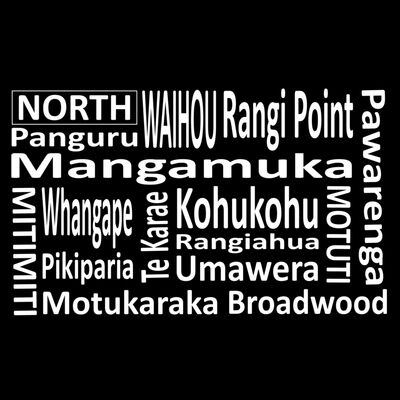 Hokianga North Place Names - White Thumbnail